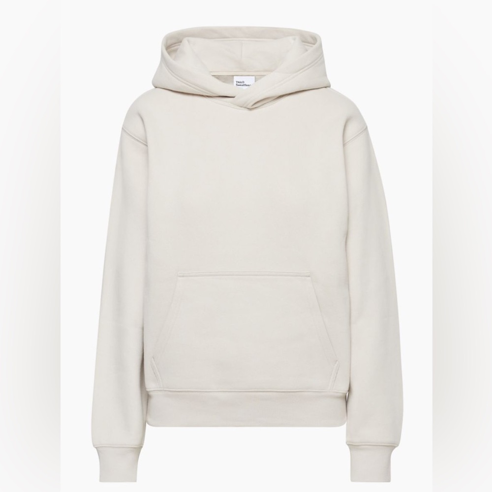 Aritzia Super Fleece Matte Pearl Relaxed Hoodie and 5in Shorts Matching Set